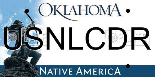 USNLCDR Oklahoma License Plate