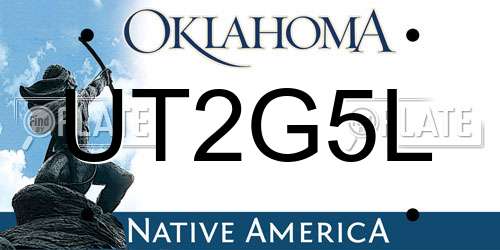 UT2G5L Oklahoma License Plate