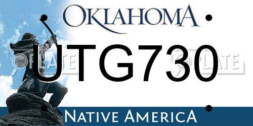 UTG730 Oklahoma License Plate