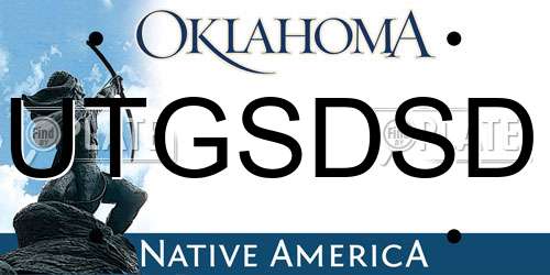 UTGSDSD Oklahoma License Plate