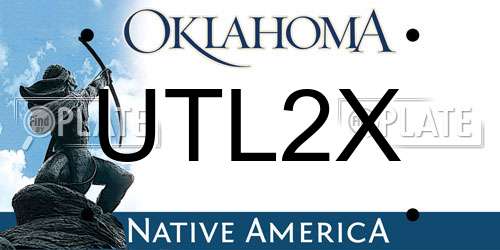 UTL2X Oklahoma License Plate