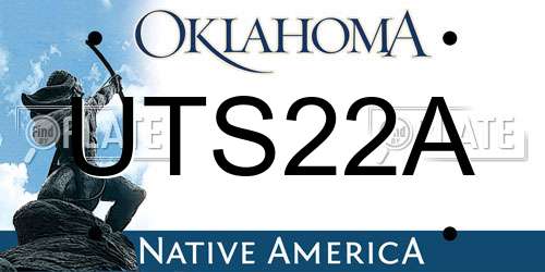 UTS22A Oklahoma License Plate