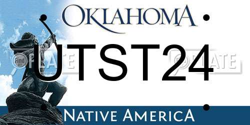 UTST24 Oklahoma License Plate