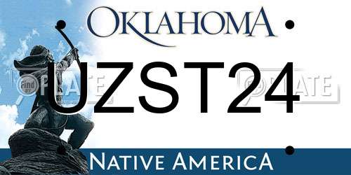 UZST24 Oklahoma License Plate