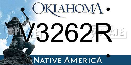 V3262R Oklahoma License Plate