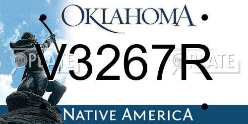 V3267R Oklahoma License Plate