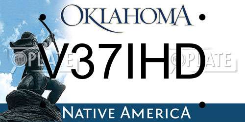 V37IHD Oklahoma License Plate