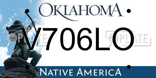 V706LO Oklahoma License Plate