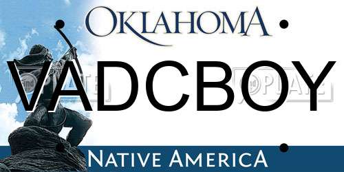 VADCBOY Oklahoma License Plate