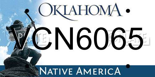 VCN6065 Oklahoma License Plate