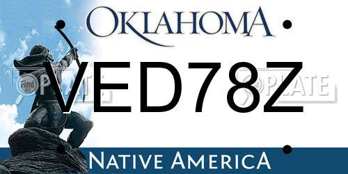 VED78Z Oklahoma License Plate