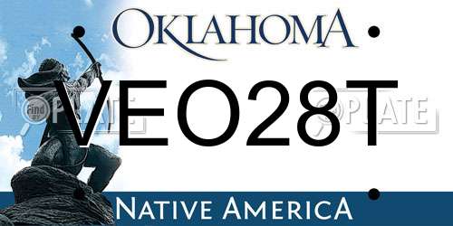VEO28T Oklahoma License Plate