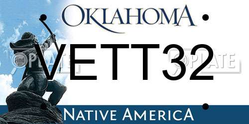 VETT32 Oklahoma License Plate