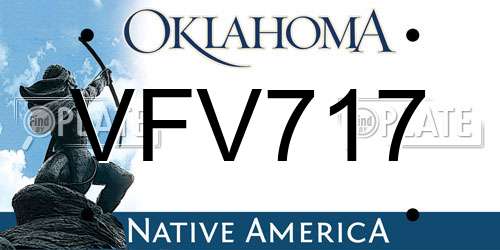 VFV717 Oklahoma License Plate