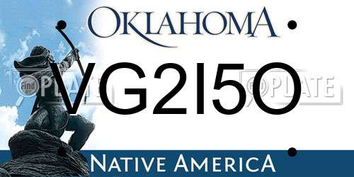 VG2I5O Oklahoma License Plate