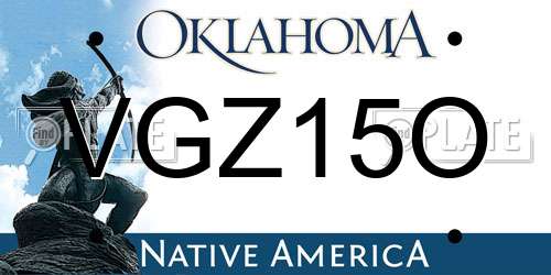 VGZ15O Oklahoma License Plate