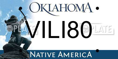 VILI80 Oklahoma License Plate