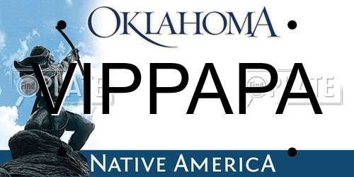 VIPPAPA Oklahoma License Plate