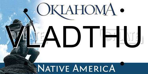 VLADTHU Oklahoma License Plate