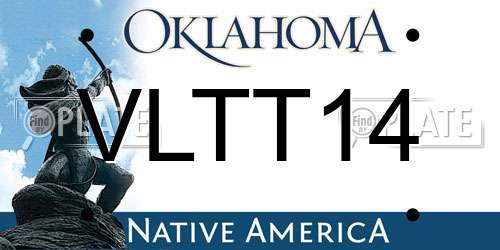 VLTT14 Oklahoma License Plate