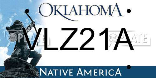 VLZ21A Oklahoma License Plate
