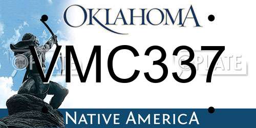 VMC337 Oklahoma License Plate