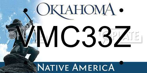 VMC33Z Oklahoma License Plate