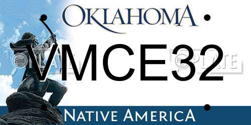 VMCE32 Oklahoma License Plate