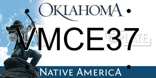 VMCE37 Oklahoma License Plate