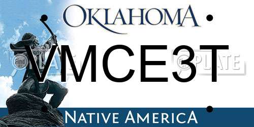 VMCE3T Oklahoma License Plate