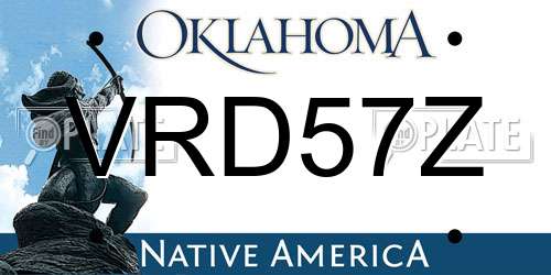 VRD57Z Oklahoma License Plate