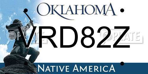VRD82Z Oklahoma License Plate
