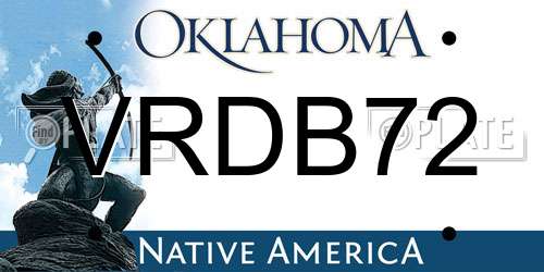 VRDB72 Oklahoma License Plate
