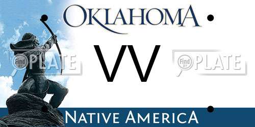 VV Oklahoma License Plate