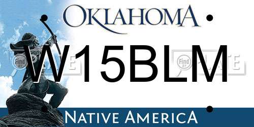 W15BLM Oklahoma License Plate