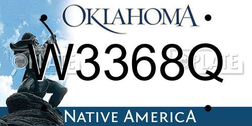 W3368Q Oklahoma License Plate