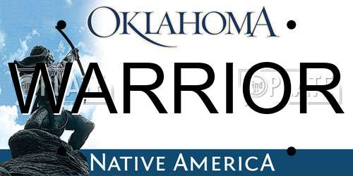 WARRIOR Oklahoma License Plate