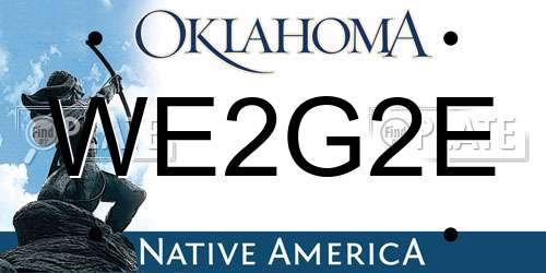 WE2G2E Oklahoma License Plate