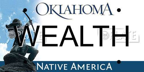 WEALTH Oklahoma License Plate