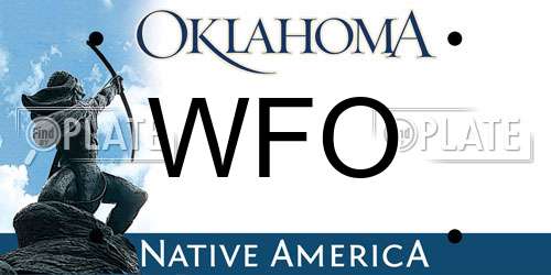 WFO Oklahoma License Plate