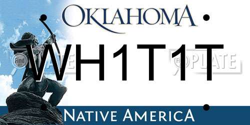 WH1T1T Oklahoma License Plate