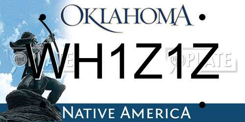 WH1Z1Z Oklahoma License Plate