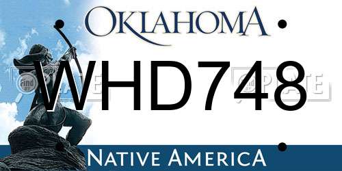 WHD748 Oklahoma License Plate
