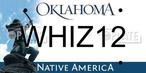 WHIZ12 Oklahoma License Plate