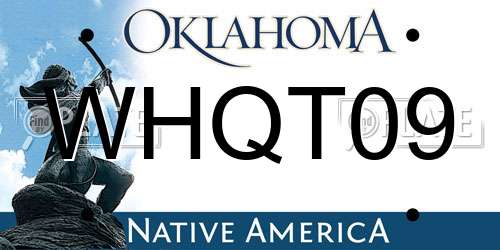WHQT09 Oklahoma License Plate