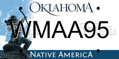 WMAA95 Oklahoma License Plate