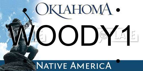 WOODY1 Oklahoma License Plate