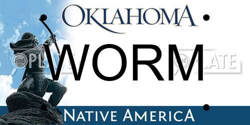 WORM Oklahoma License Plate