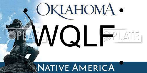 WQLF Oklahoma License Plate