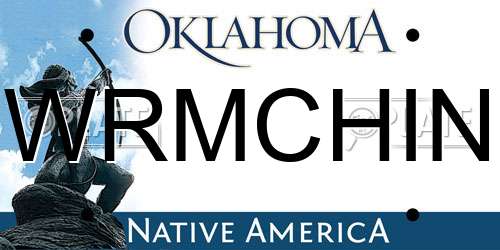 WRMCHIN Oklahoma License Plate